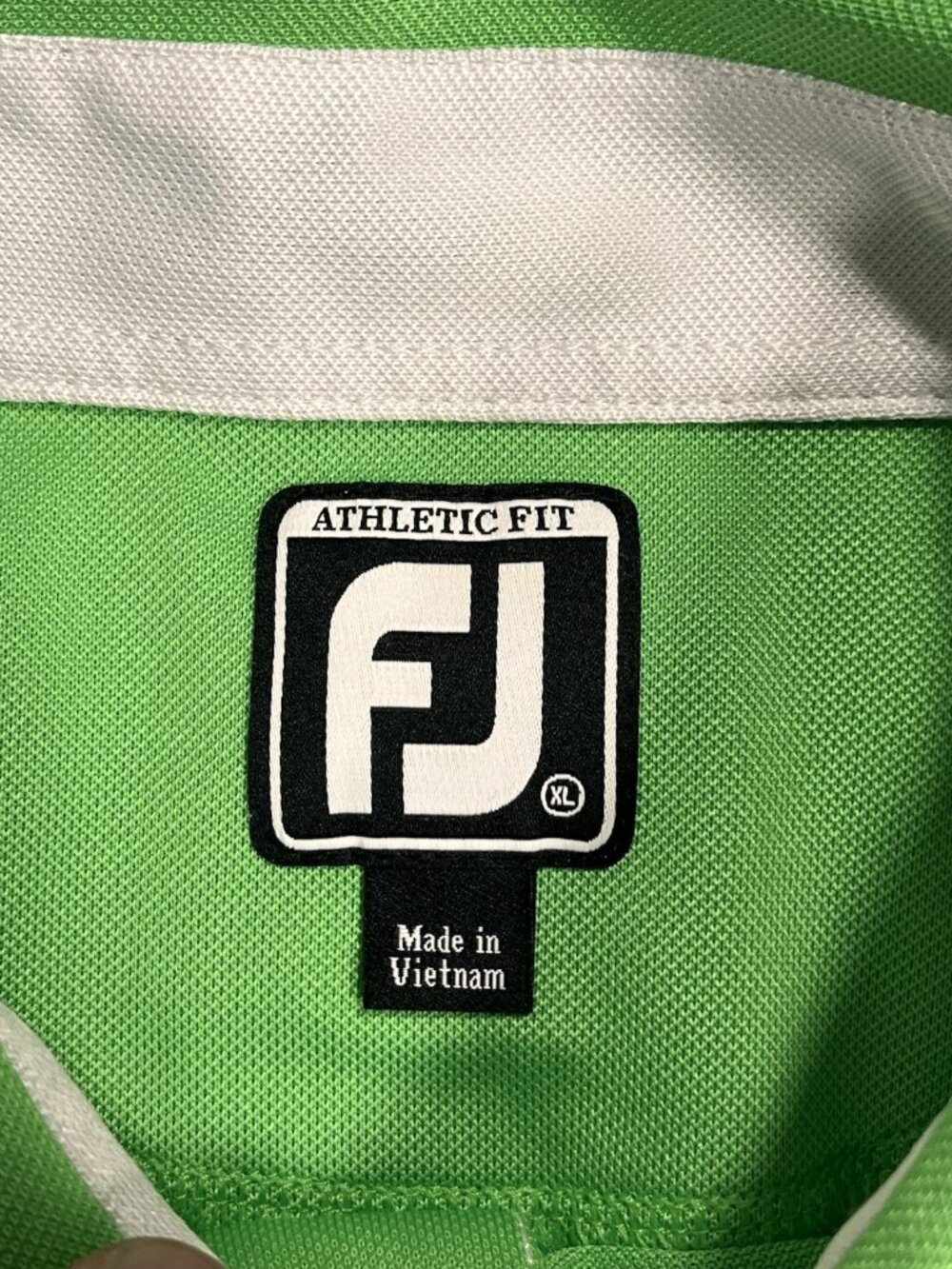 FootJoy FJ Men’s XL Green Golf Polo Shirt Athletic Fit Stretch - Picture 5 of 8